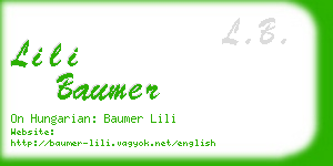 lili baumer business card